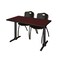 Cain Rectangle Tables > Training Tables > Cain Training Table & Chair Sets, 48 W, 24 L, 29 H, Mahogany MTRCT4824MH47BK - alternate 1